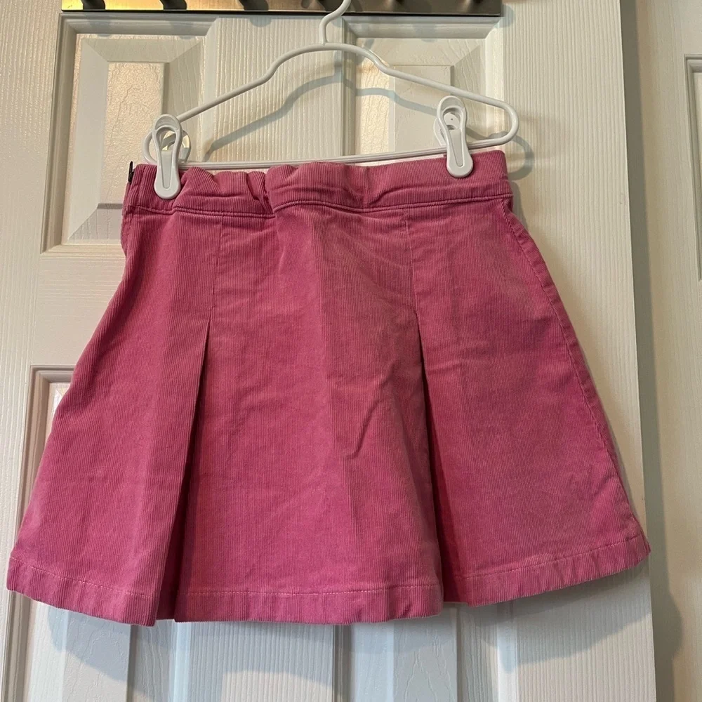 Crewcuts size 12 pink pleated corduroy skirt
